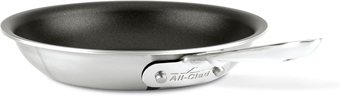 All-Clad D5 8 Inch Brushed Stainless Steel Pro Non-Stick Frying Pan