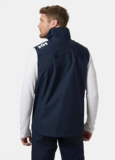 Helly-Hansen Crew Vest 2.0 for Men - 597 Navy - Med - Lightweight Jacket, Windbreaker, Waterproof Coat for Sailing & Outdoor Adventures