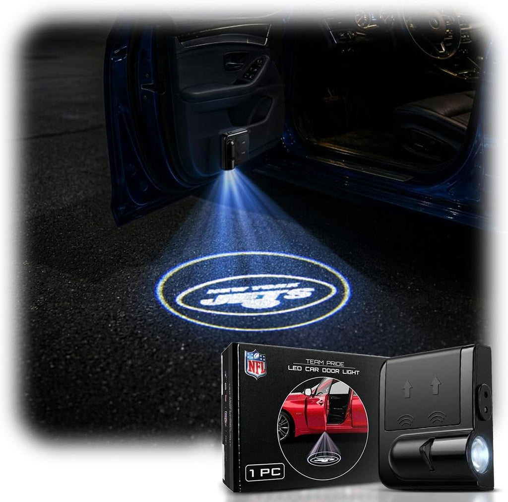 LED Car Door Light - Officially Licensed NFL Wireless Projector - New York Jets