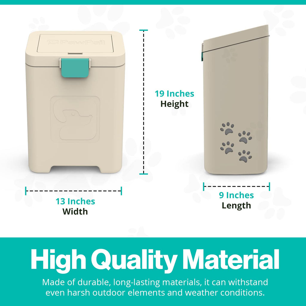 PawPail Pet Waste Station with Activated Carbon Filter and Dual Vent Odor Control