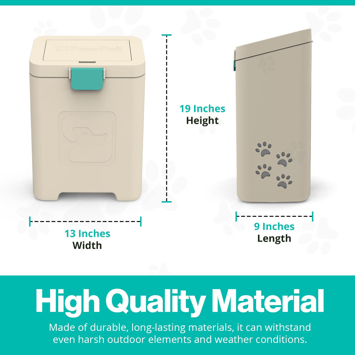 PawPail Pet Waste Station with Activated Carbon Filter and Dual Vent Odor Control