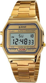 Digital Sports Watch Men's Women Water-Resistant Outdoor Gold 1123 (OPEN BOX)