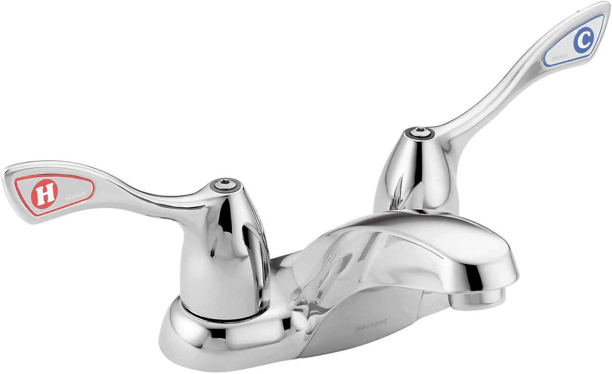 Moen Commercial M-Bition Chrome Two-Handle Centerset Bathroom Faucet 1.5 GPM, 8800