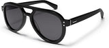 MVMT (Hollywood Aviator Sunglasses in Black Frame + Grey Lens) 28100302