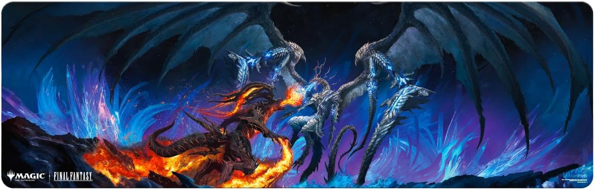 FINAL FANTASY 8ft Table Playmat for Magic: The Gathering - Bahamut and Ifrit - Ultra Pro Playmats