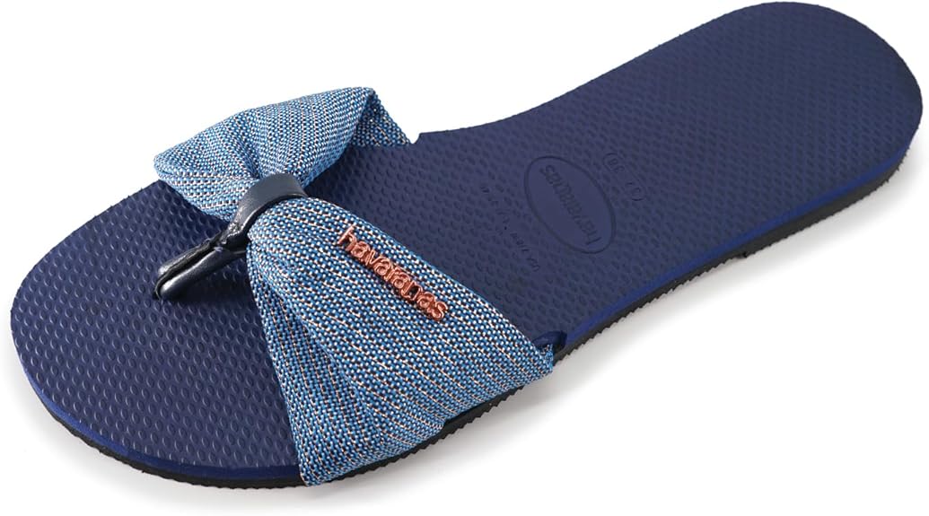 Havaianas Women's You St. Tropez Shine Flip Flops in Navy Blue Size: 6W