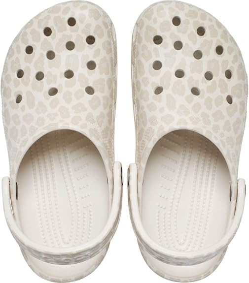 Crocs Unisex Classic Animal Print Clog Almond Tint/Leopard Mens 5/Womens 7 Medium
