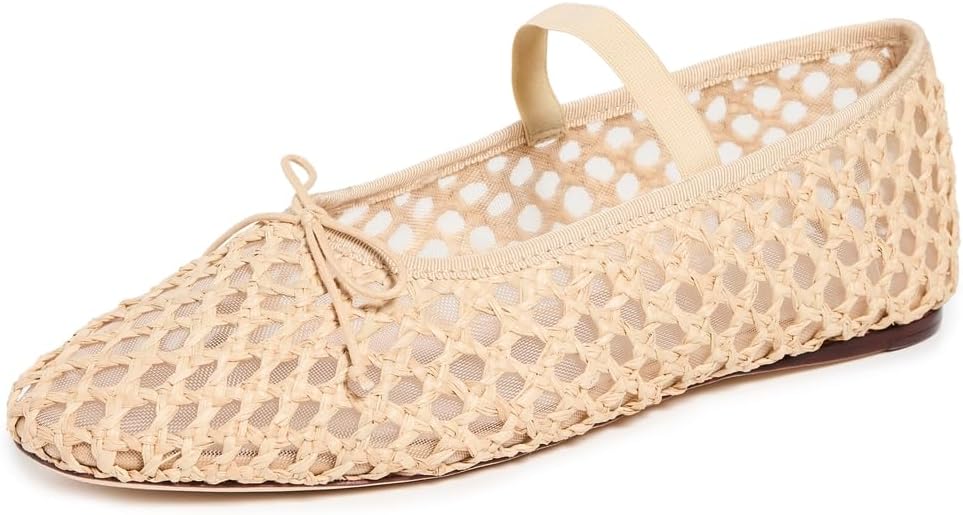 Loeffler Randall Women's Leonie Crochet Ballet Flat in Natural - 7.5B