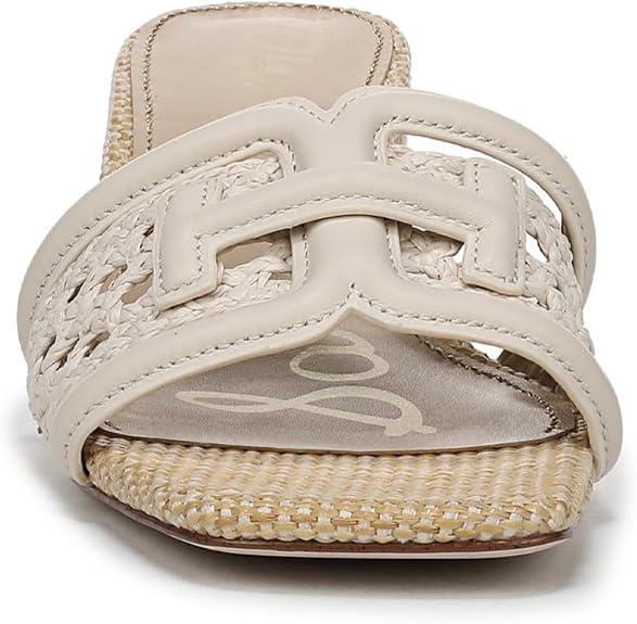 Sam Edelman Women's Waylon Weave Heeled Sandal, Modern Ivory, (Size: 7.5M)