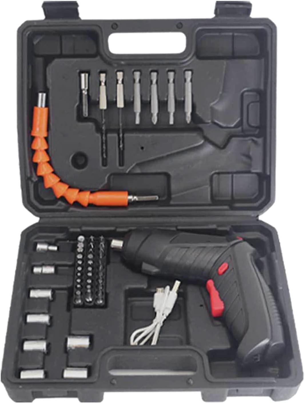 Cordless Electric Screwdriver, 3.6V Rechargeable Power Screwdriver with 47 pcs Accessories, usb charging, 3Nm Screw Gun, mini Carrying screwdriver set with LED Light for Electric Power Drill Set   New