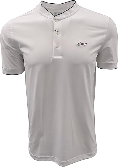 Greg Norman Casual Henley Style Short Sleeve Shirts (G7XLK385)