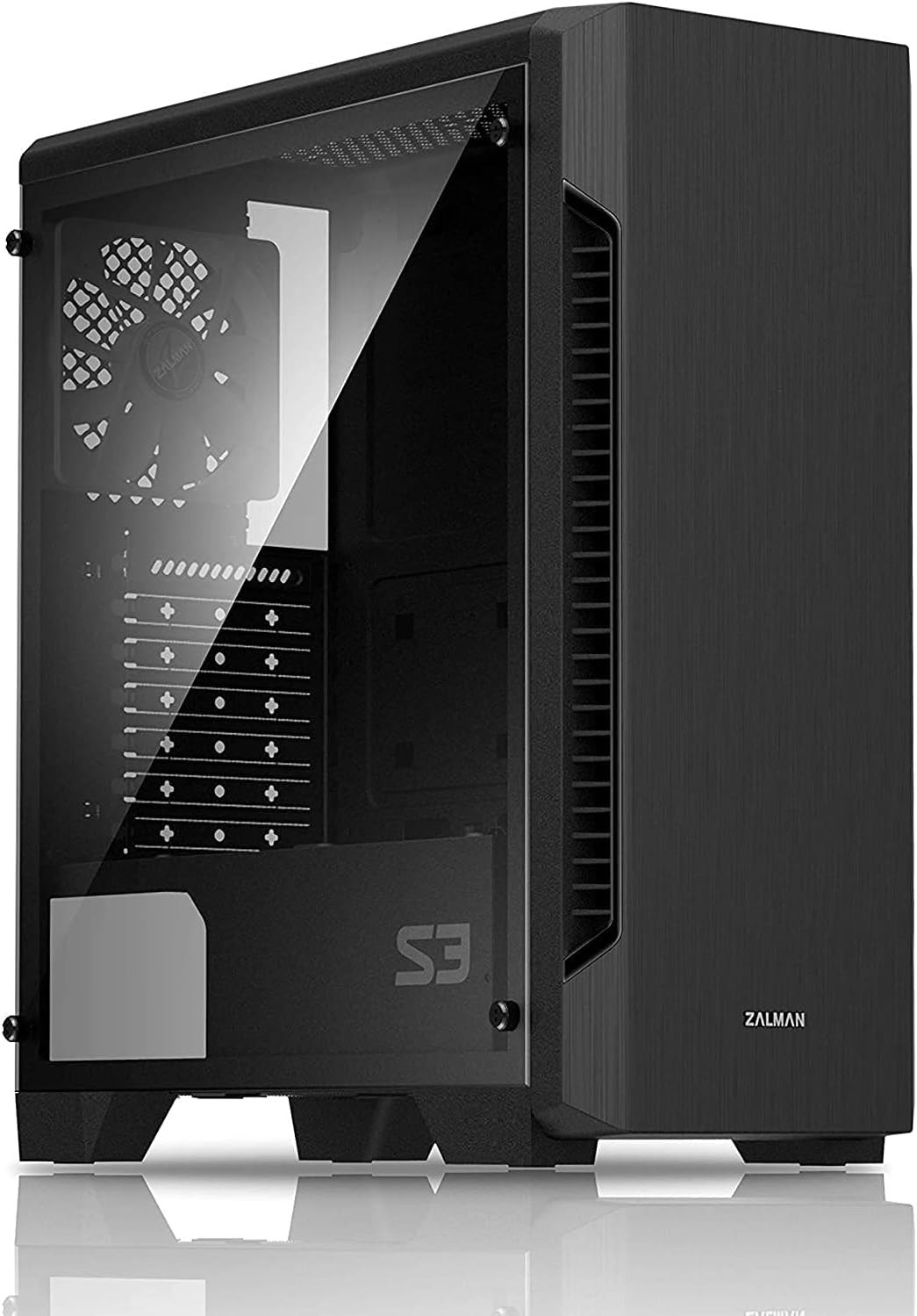 Zalman S3 TG ATX Mid-Tower PC Case, 3 x 120mm Fans Pre