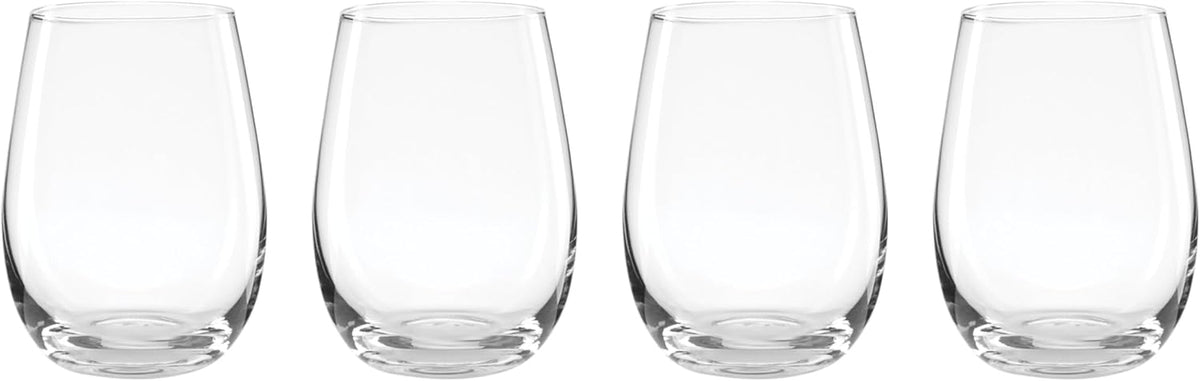 Oneida 5 Oclock Stemless Wine Glasses, Set Of 4