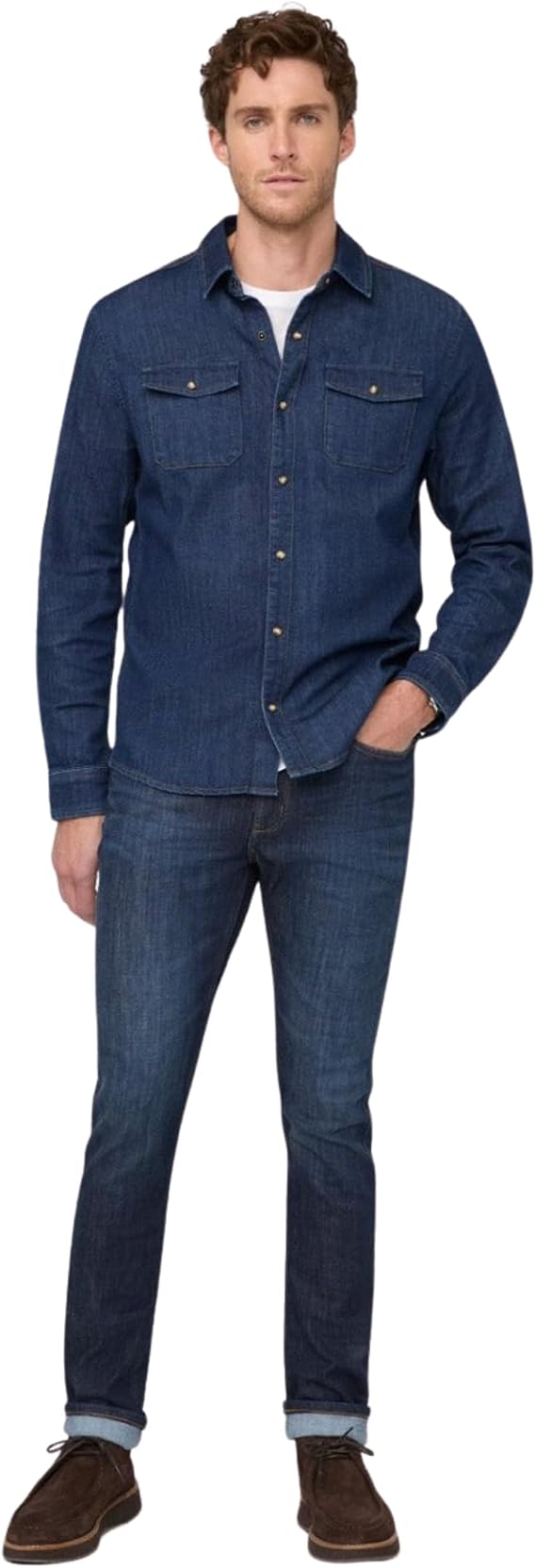 DUER Men's Performance Denim Lite Two-Pocket Shirt  XL