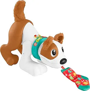 Fisher-Price Baby Learning Toy 123 Crawl with Me Puppy Electronic Dog with Smart Stages Content & Lights for Ages 6+ Months (New Open Box)