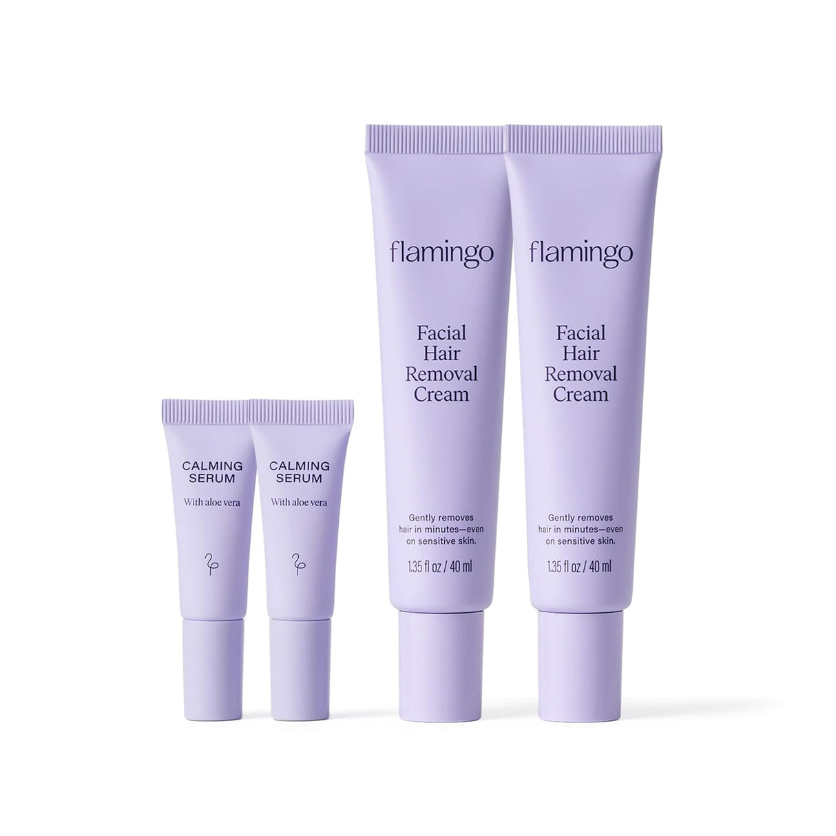 Flamingo Women's Facial Hair Removal Cream with Calming Serum - (2 Pack) 1.35 fl oz