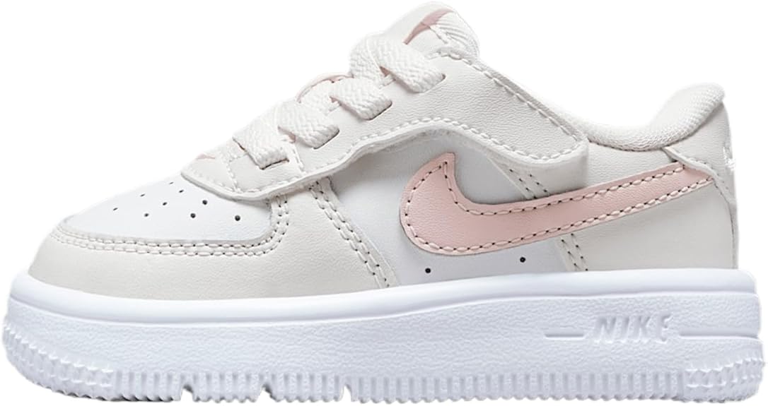 Nike Force 1 Low EasyOn Baby/Toddler Shoes (FN0236-006, Phantom/Summit White/Echo Pink)