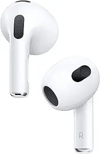 Apple - AirPods (3rd generation) with Lightning Charging Case - White MODEL MPNY3AM/A (Open Box)