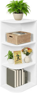 Whitmor 3-Tier Corner Shelf - Open Bookcase - White