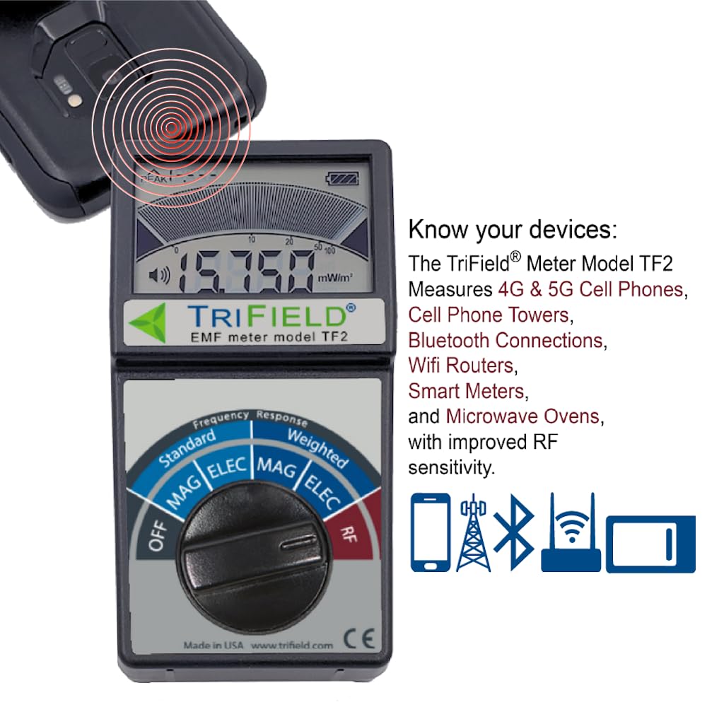 Trifield TF2 EMF Pollution Meter – 3-in-1 Magnetic, Electric & RF Field Detection