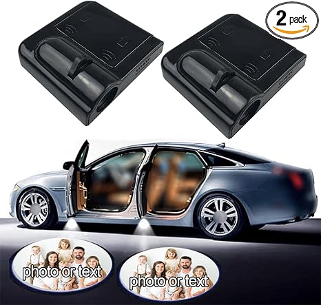 2X Custom Logo LED Projector Car Door Step Courtesy Welcome Lights