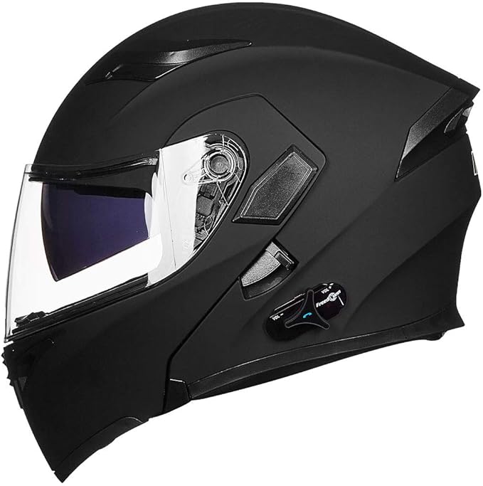 ILM Bluetooth Motorcycle Helmet Modular Flip up Full Face Dual Visor Mp3 Intercom FM Radio DOT Model 902BT/902BT PRO