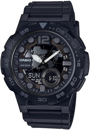 Casio Men's AEQ-100W-1BVCF Classic Analog-Digital Display Quartz Blk (NEW, OPEN BOX)