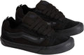 Vans Big Kids' Knu Skool Sneaker, Suede/Canvas Triple Black, Size 7