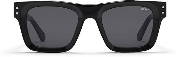 MVMT (Hollywood Aviator Sunglasses in Black Frame + Grey Lens) 28100302