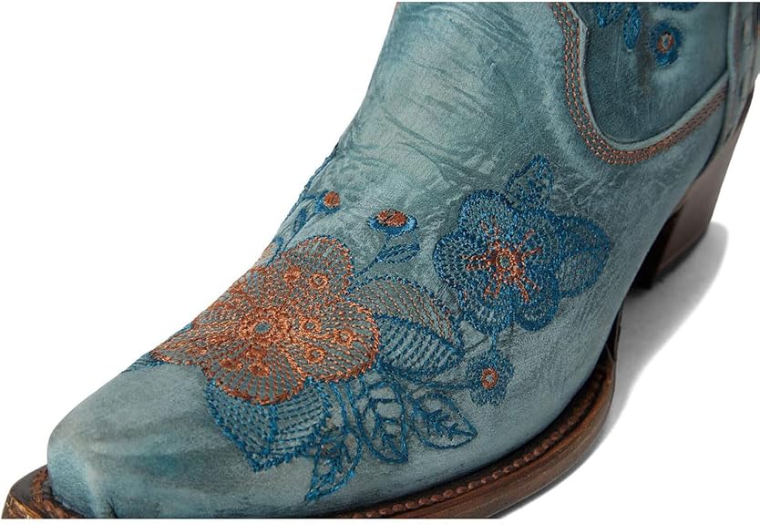 Corral Boots Ld Flowered Embroidery Ankle Boots Size 6.5