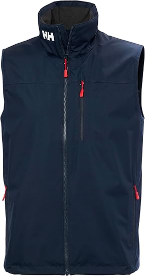 Helly-Hansen Crew Vest 2.0 for Men - 597 Navy - Med - Lightweight Jacket, Windbreaker, Waterproof Coat for Sailing & Outdoor Adventures