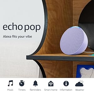 Amazon Echo Pop | Alexa fits in anywhere: bedroom, living room, bathroom, office, and small spaces | Midnight Teal(New Open Box)