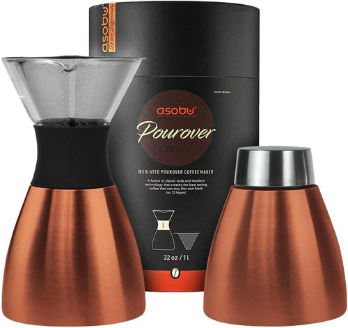 asobu Insulated Pour Over Coffee Maker Copper/Black