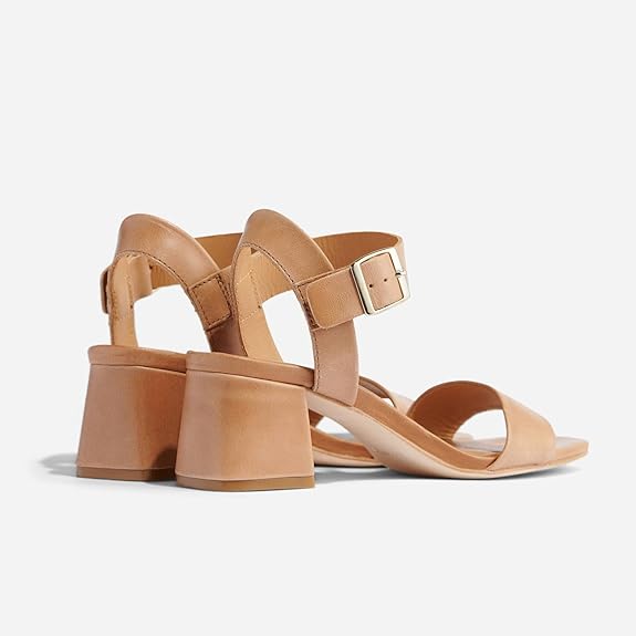 NISOLO | Women's Stella Go-to Block Heel Sandal in Almond | US 6