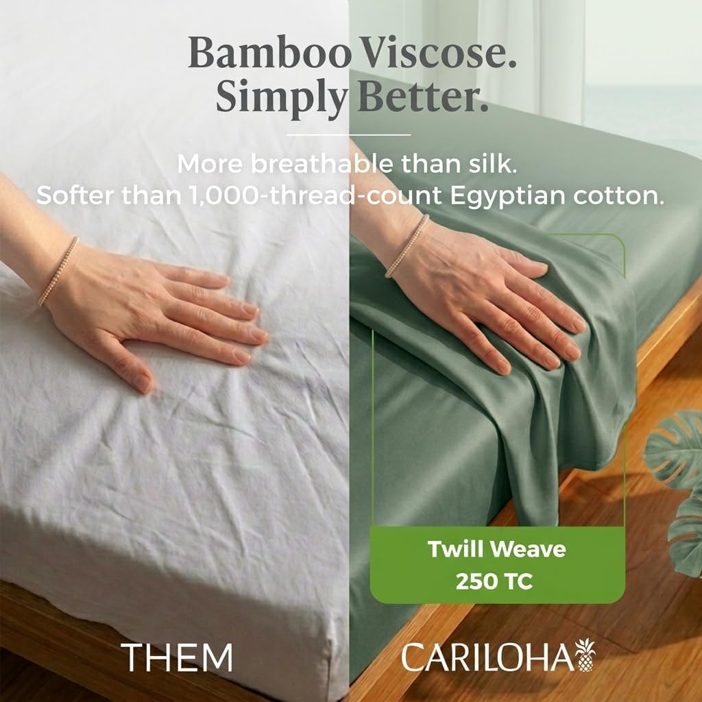 Cariloha Classic Bamboo Viscose Sheet Set - Tahitian Breeze - Split King