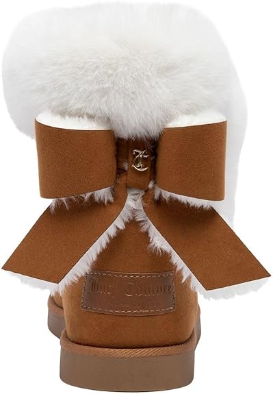 Juicy Couture Women's Slip On Winter Snow Boots Warm & Insulated Fur Lining Comfortable Fashion Booties Size: 11