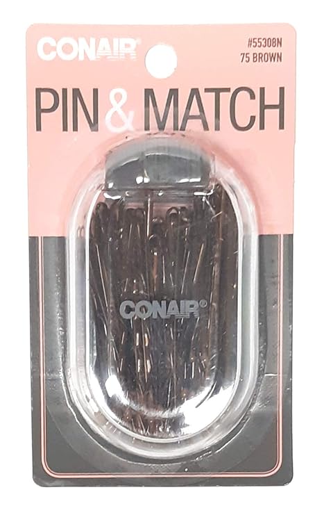Conair Styling Essentials Bobby Pins, Brown 75 ea (Pack of 2)