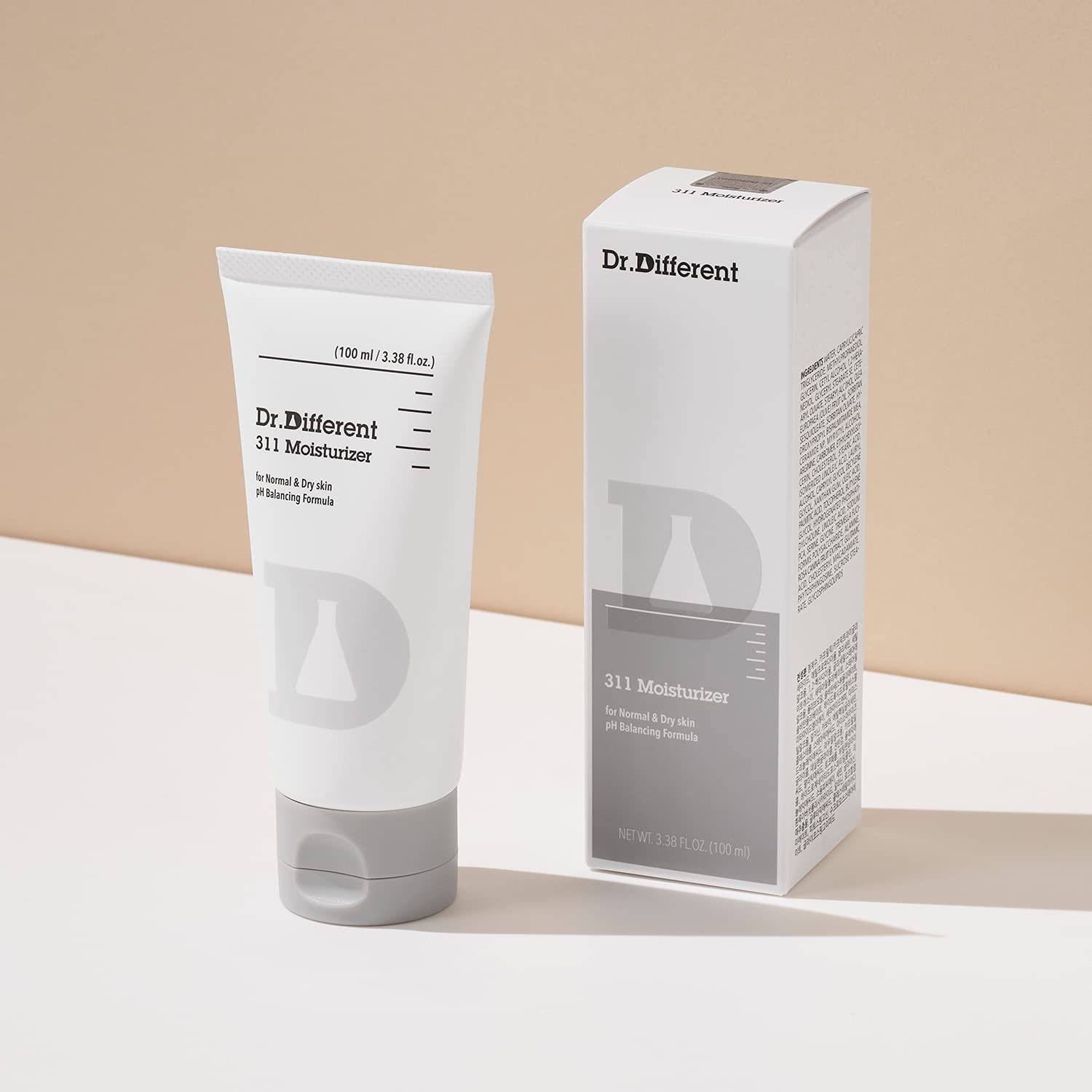 DR. DIFFERENT 311 Moisturizer for Normal and Dry Skin | pH Balancing Formula | 3.38 fl oz