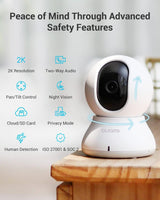 blurams Indoor Security Camera, 2K Pet Camera, 5GHz/2.4GHz Dual-Band ( OPEN BOX)