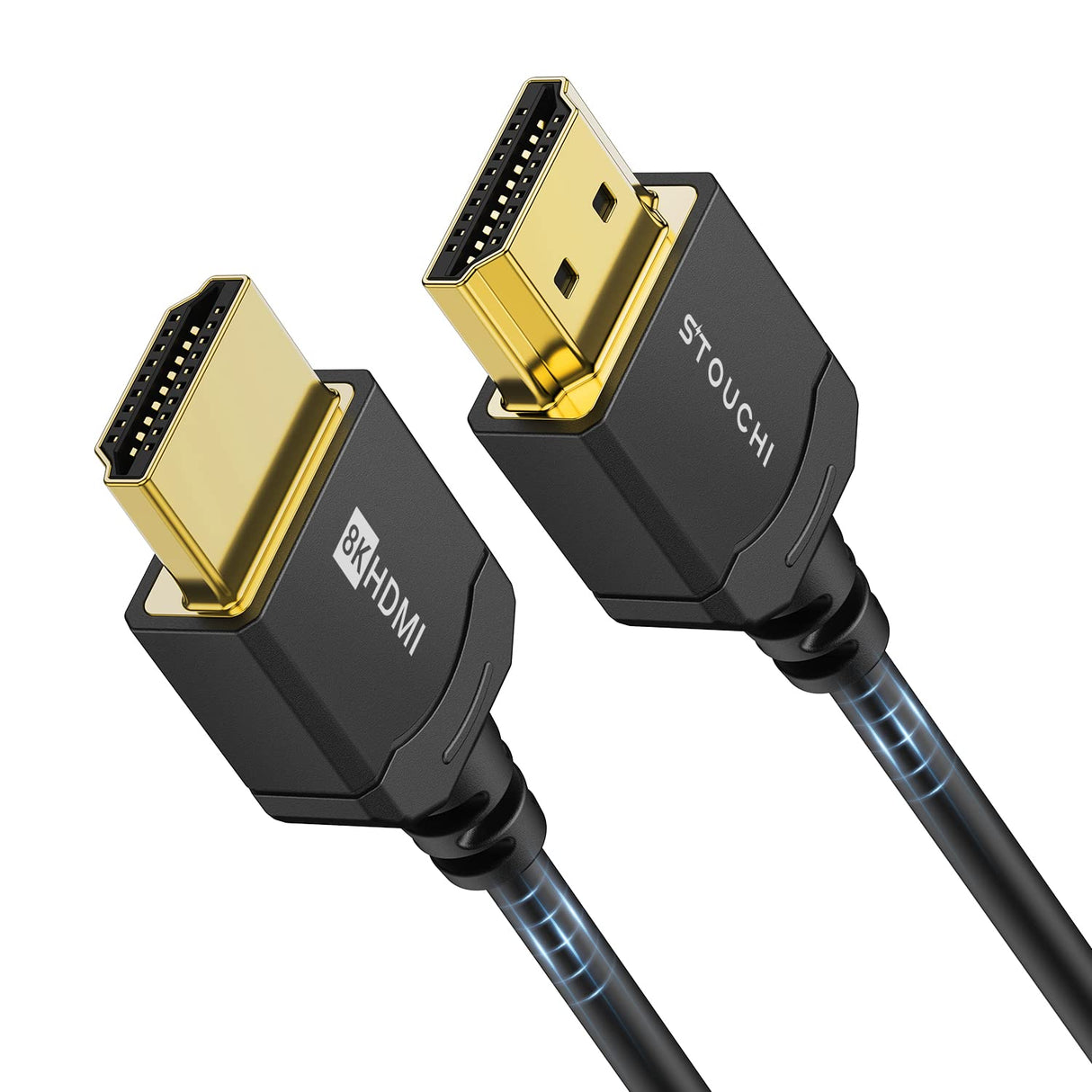 Stouchi 8K Long HDMI Cable 20FT/6M, 48Gbps Ultra High Speed HDMI® Cable Video Cord, CL3 Rated in-Wall, 8K60Hz 4K120Hz 2K144Hz eARC HDCP 2.2 & 2.3 HDR10+ Compatible for Gaming, PS5, HDTV