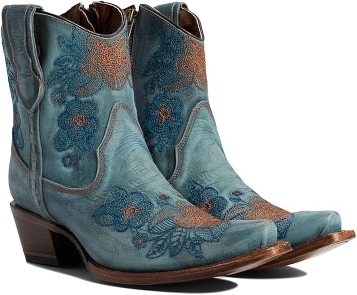 Corral Boots Ld Flowered Embroidery Ankle Boots Size 6.5