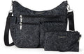 Baggallini Modern Everywhere Crossbody Bag for Women Rfid Hobo Bag - Midnight Blossom Print