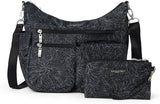Baggallini Modern Everywhere Crossbody Bag for Women Rfid Hobo Bag - Midnight Blossom Print