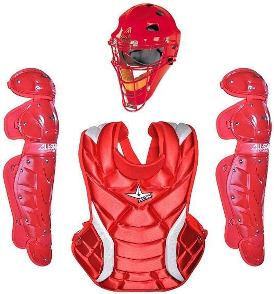 All-Star Fastpitch Player Series Medium Scarlet Catcher's Set