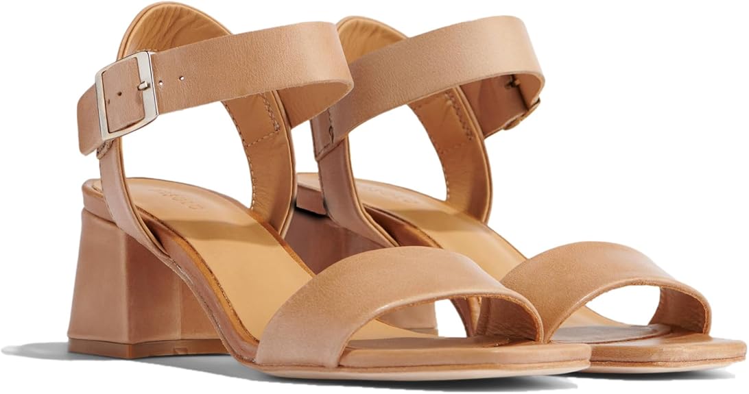 NISOLO | Women's Stella Go-to Block Heel Sandal in Almond | US 6