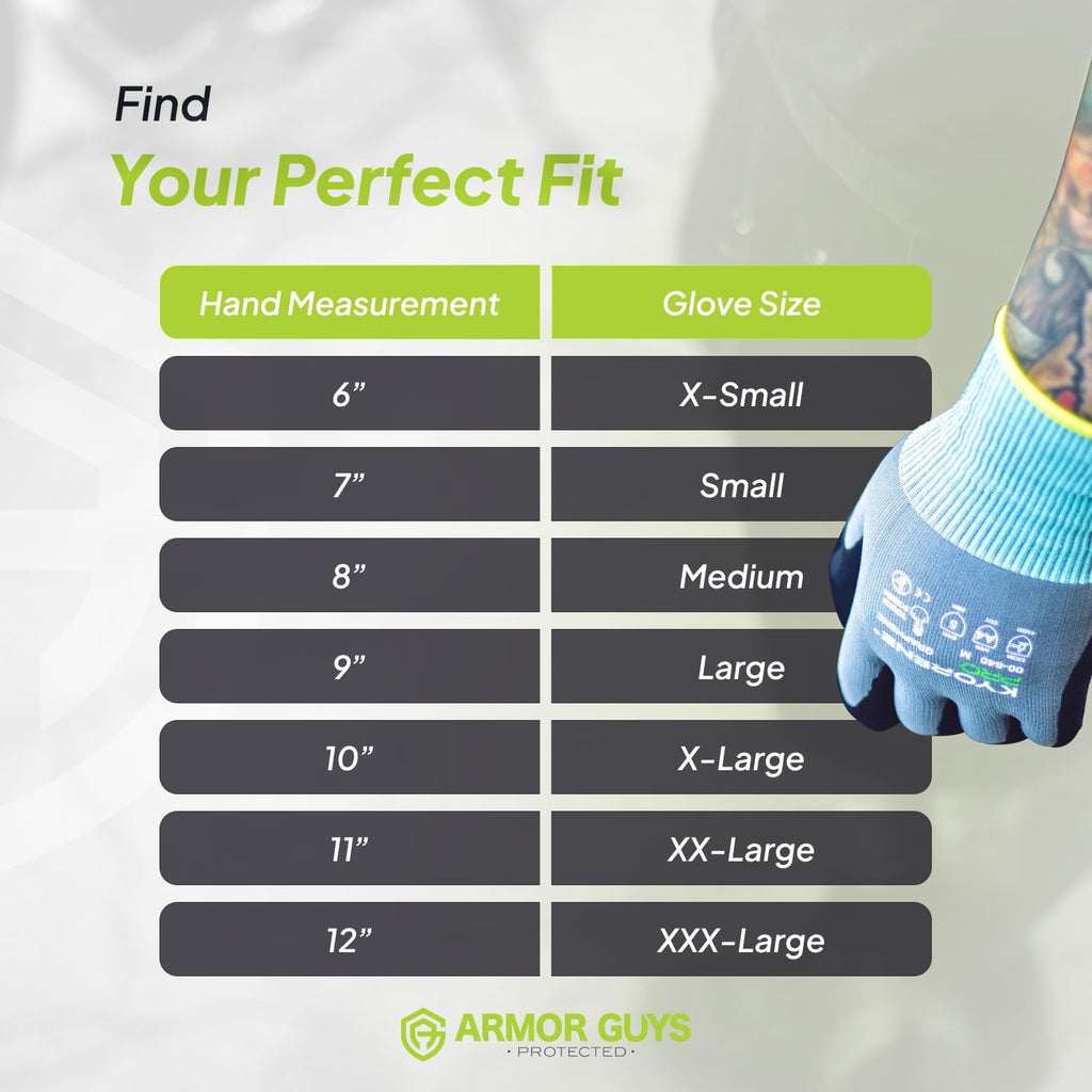 Armor Guys 00-840 Cut Resistant Work Gloves, ANSI A4, Medium, 1 Pair