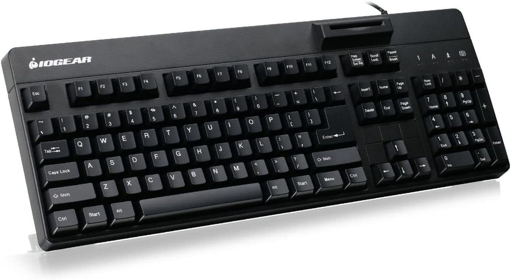 IO Gear GKBSR202TAA 104-key Keyboard W/ Built-in Common Access Card Reader