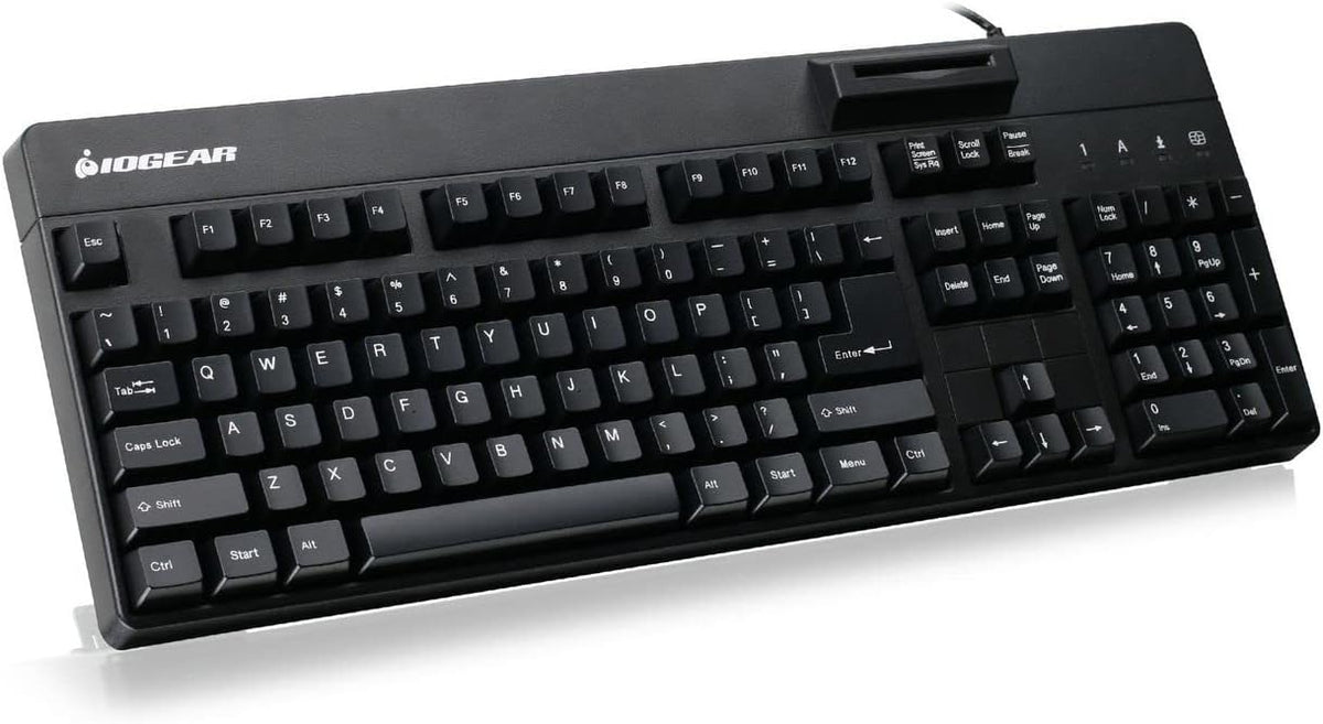 IO Gear GKBSR202TAA 104-key Keyboard W/ Built-in Common Access Card Reader