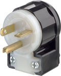 Leviton Straight Blade Plug, 20 Amp, 125 Volt, Industrial Grade - Black & White (5366-CA) - 6 Pack
