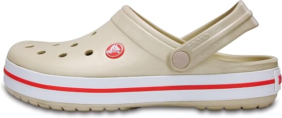 CROCS Unisex-Adult Crocband Clog - Stucco/Melon - W11/M9